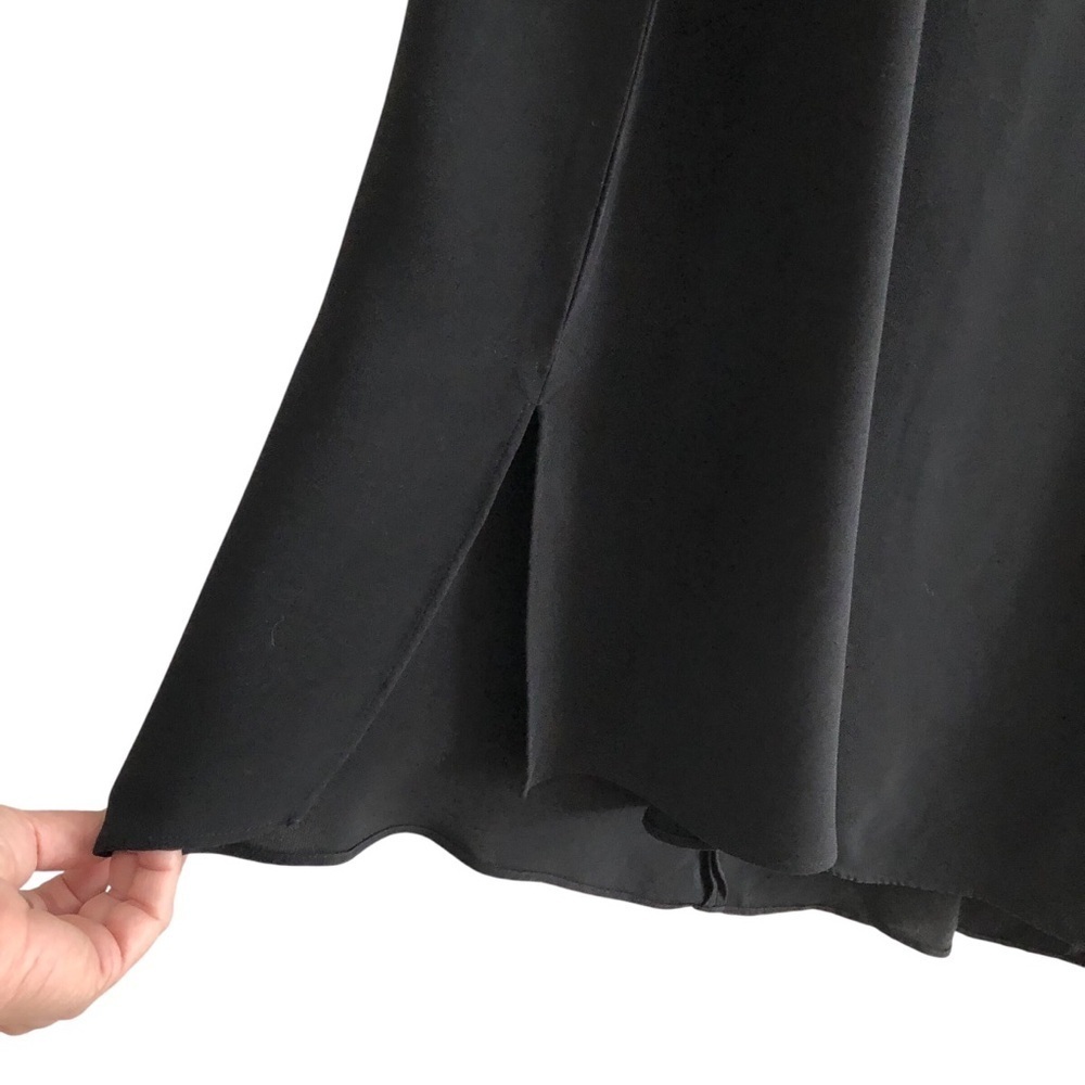 Layfayette 148 Asymmetrical Black Silk Tunic Large - Picture 8 of 11